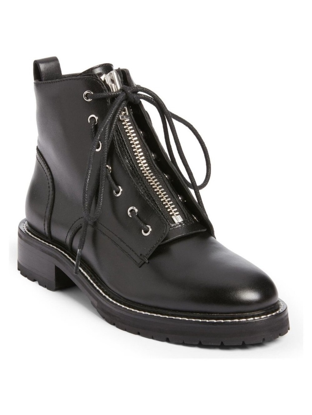 Rag & Bone Black Combat Boots with front zipper / Great condition